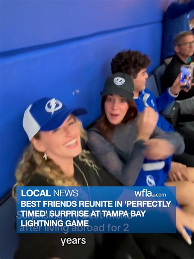 SWEET REUNION: A woman living abroad for the past two years captured the