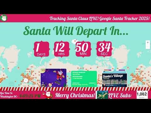 🔴Google Santa Tracker 2025 LIVE COUNTDOWN/TEST STREAM #3! Track Santa LIVE Right Here!🎅🎄