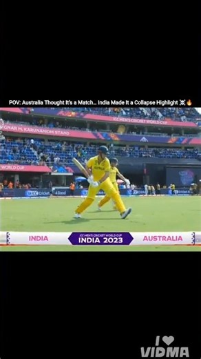 Australia Batting Collapse vs India ☠️🔥 CWC 2023 Opener Match 🇮🇳🏏 #shorts