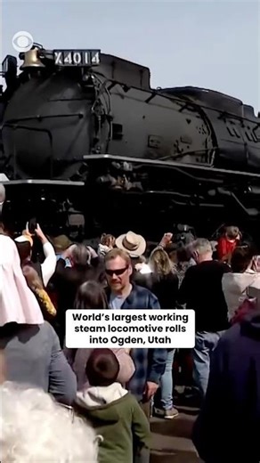 World’s largest working steam locomotive rolled in Ogden, Utah #shorts