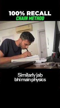 Padha hua Yaad nahi rakh paate ? 🤯🤔 Chain Method use karo 🔥 #studymotivation #neet2026