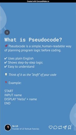 Lesson 8: Pseudocode Explained for Beginners | Introduction & Writing Guide #techeducation #coding