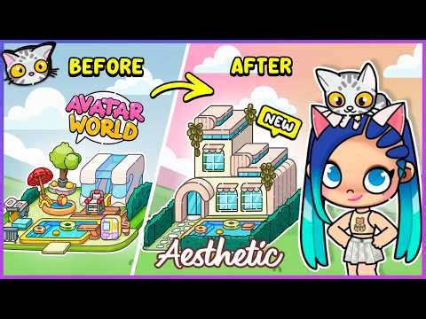 🏡💦 FREE AESTHETIC POOL HOUSE in Avatar World! 😱✨ Full Decoration 💙
