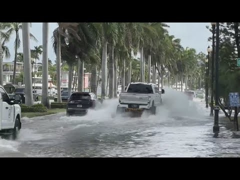 Drivers stranded, roads flooded as king tides send water rushing inland in Fort Lauderdale