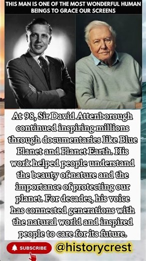 David Attenborough at 98: The Voice That Inspired Millions to Protect Nature 🌍 #inspiringstory