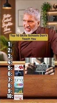 Top 10 Skills Schools Don't Teach You #anuragaggarwal #top10
