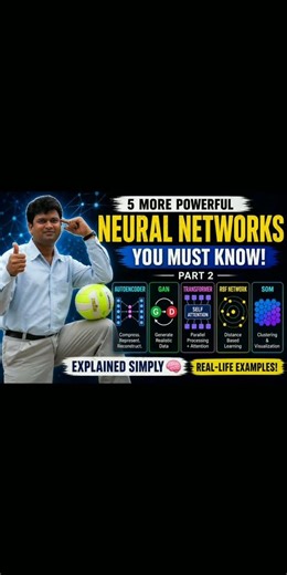 Discover 5 more powerful Neural Networks#AI #NeuralNetworks #MachineLearning #DeepLearning