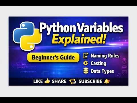 Python Basics for Beginners 🔥 | Variables, Types, Naming & More