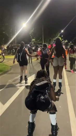 Woman Falls While Learning to Rollerblade