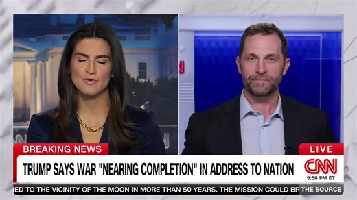 Democratic Rep. Jason Crow: "No American is going to bed tonight with a more clear picture of what the end game is, and when this is going to wrap up, I heard Donald Trump double down on his strategy, in fact, indicate that he's going to escalate this over the coming weeks."