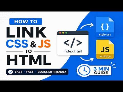 How to Link CSS & JavaScript to HTML (The Right Way) | Beginner Tutorial