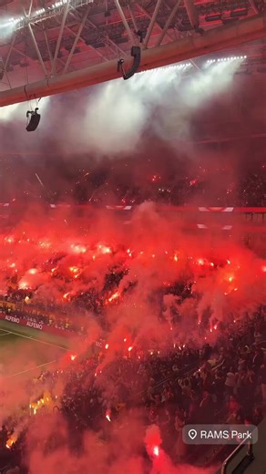 Galatasaray fans at a training session tonight