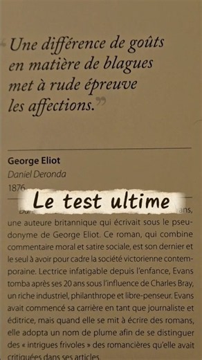 La vérité sur l'humour et les relations selon George Eliot