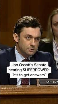 Jon Osoff's Senate hearing SUPERPOWER: 'It's to get answers'