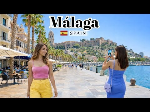 MALAGA SPAIN 🇪🇸 SUMMER 4K WALKING TOUR