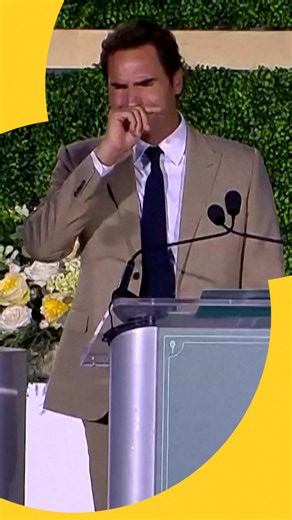 Roger Federer gets emotional at International Tennis Hall of Fame induction
