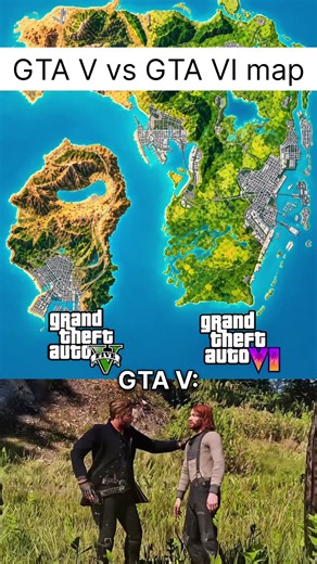 GTA V vs GTA VI — Map Size Comparison! 🗺️🔥 Which one is bigger? 👀