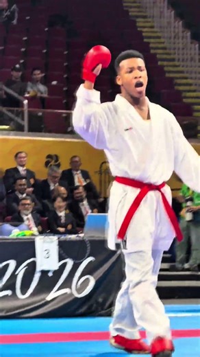 Epic Junior Male Kumite +76kg final in Manila Ihsane Adjanonhoun and Osama Hawsawi pushed the limits