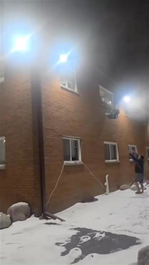 Video captured the moments a baby was rescued from a burning building at 77th and Green Tree in Milwaukee early Sunday morning. Firefighters rescued eight people from the building, and one firefighter suffered minor burns while fighting the blaze. Read the full story at the link in the comments. | TMJ4 News