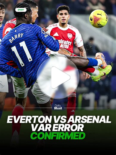 Everton should have been given a penalty during their 1-0 loss to Arsenal on December 20, it has been ruled. Thierno Barry went down when his boot was kicked by Gunners defender William Saliba in the 58th minute but referee Sam Barrott decided not to award a spot-kick. David Moyes was left annoyed and had Everton equalised from the penalty and earned a point, they would currently sit seventh in the Premier League rather than eighth. The Premier League's Key Match Incidents Panel has voted 3-2 th