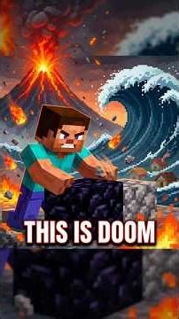 #minecraft #steve #survives the Doom Volcanic eruption