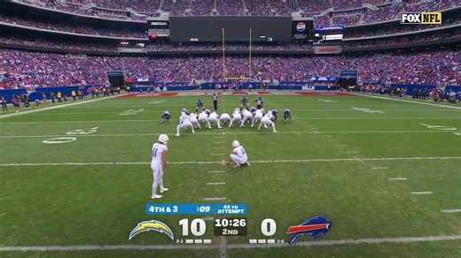 Cameron Dicker's 45-yard FG attempt hooks wide left