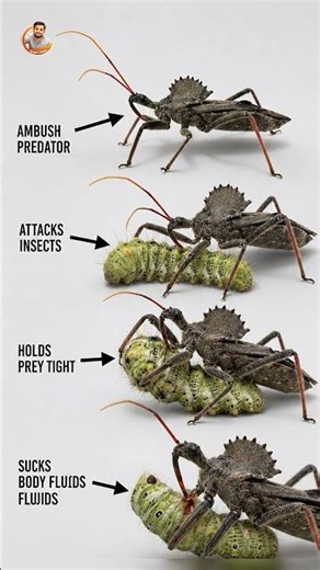 THE ALIEN PREDATOR WITH PAINFUL BITE #WheelBug #AssassinBug #InsectFacts #NatureShorts #Wildlife