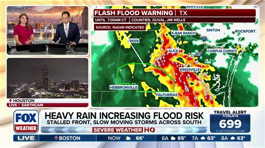 Rounds of heavy rain trigger flash flood warnings across Texas and the South, with more storms ahead