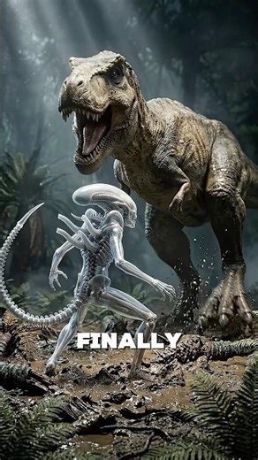 What IF A XENOMORPH ALIEN arrived on EARTH in the JURASSIC Era. #xenomorph #alien #whatif