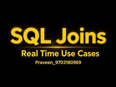 SQL Joins Real Time Use Cases - Snowflake Joins