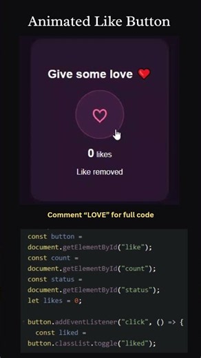 💖 Create a Stunning Love Animation Using HTML, CSS & JavaScript! 🎬#cssanimation