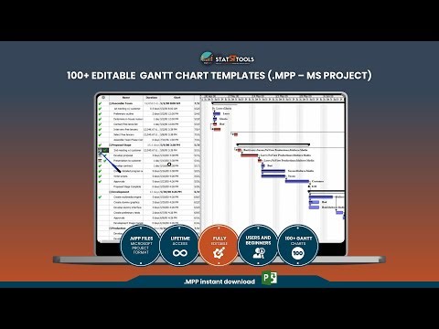 100+ Editable Gantt Chart Templates for MS Project (.MPP) – Project Planning & Scheduling