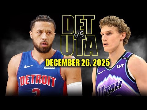 Detroit Pistons vs Utah Jazz Full Game Highlights – December 26, 2025 | NBA Season