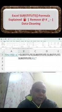 Remove #,@,-,-- in 10 Seconds. Excel SUBSTITUTE CHALLENGE. DATA CLEANING PART-4