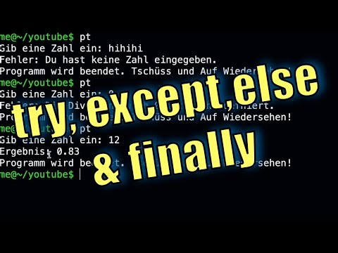 Python lernen – Fehlerbehandlung mit try, except, else und finally