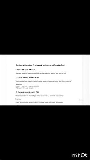 INTERVIEW READY 🚀AUTOMATION FRAMEWORK 🔥