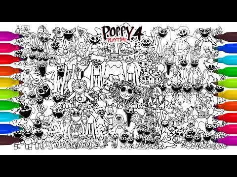 Poppy Playtime Chapter 4 New Big Coloring Pages / How to Color All Top Bosses from Chapters #AF1058
