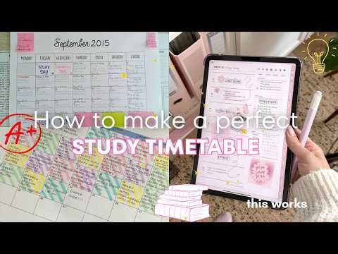 How to make the perfect STUDY TIMETABLE that actually works🖇️💌💕