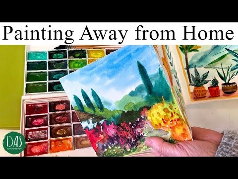 How I Paint Away From Home | Sketchbook, Palette & a Small Landscape