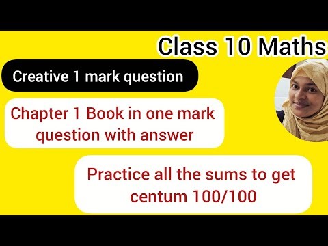 10th maths chapter 1 creative 1 mark & answers practice all the sums to get centum