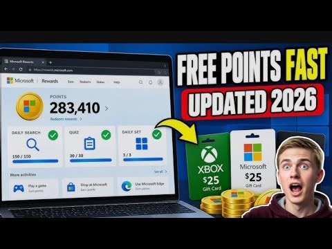 How to Get Microsoft Rewards Points FAST in 2026 🔥 FREE Points Method (Updated)