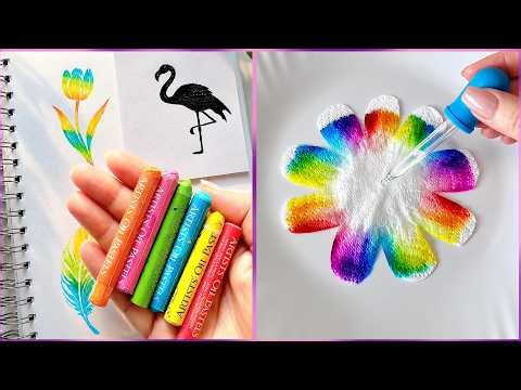 12 Easy Art TIPS & HACKS That Work Extremely Well || Easy painting for Beginners