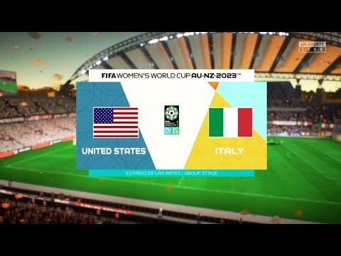 USA vs. Italy | FIFA 23 Gameplay Women's World Cup 2023 | Group Stage [4K 60FPS]