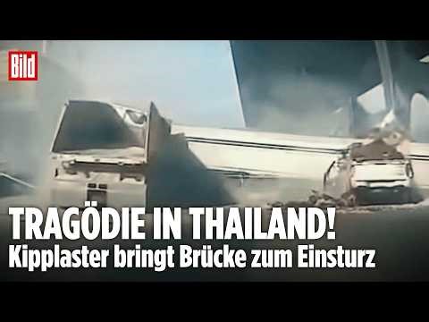 FATALER MOMENT: Laster mit offener Mulde bringt Brücke zum Einsturz – Ein Todesopfer