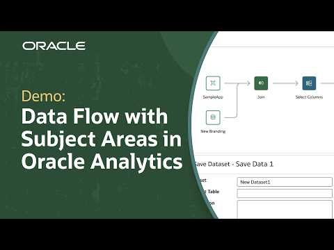 How to Use Subject Areas in Data Flows in Oracle Analytics Cloud