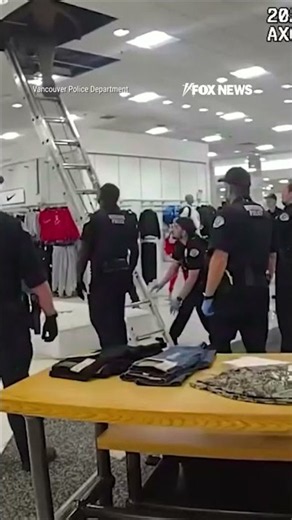 Suspect captured after FALLING through store CEILING #shorts #viral #canada #us #crime