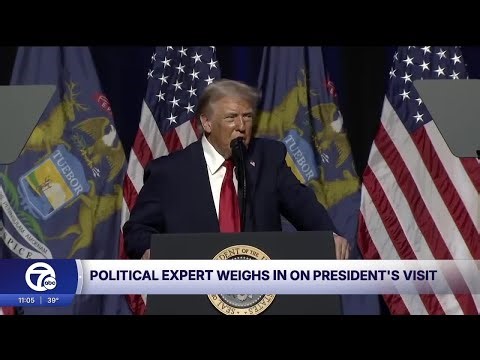 A look at President Donald Trump's visit in Detroit