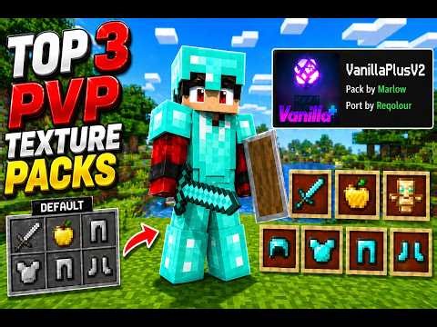 Top 3 Best PvP Texture Packs For MCPE 🔥 (FPS Boost + Smooth PvP!)