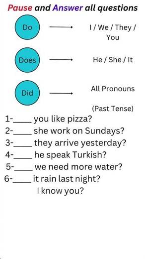 Test Your English: Do, Does, or Did? 🤔