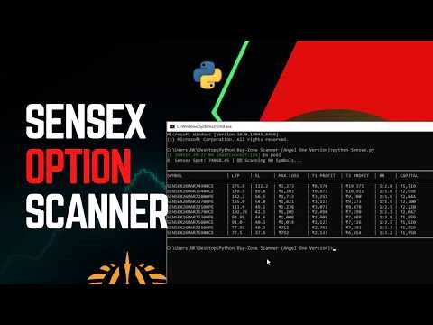 Full Tutorial Automated Sensex Options Scanner using Angel One API & Python